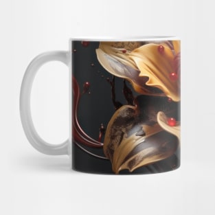 Fluid Blossom Art 3D Digital Art Mug